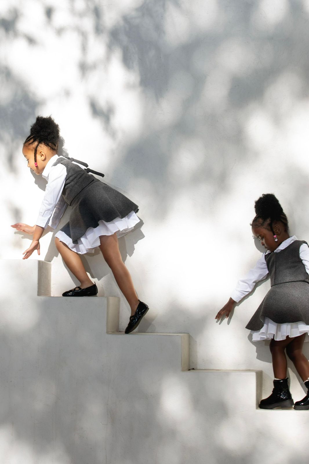 Kids with styled hair